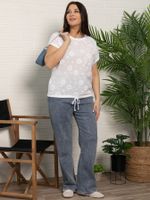 Блуза Таня (белая/цветы) Б15707-20М LT Collection