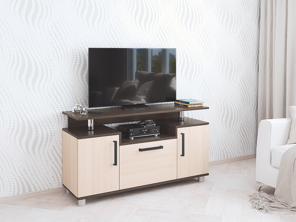 Тумба под телевизор 003 С, венге/дуб молочный