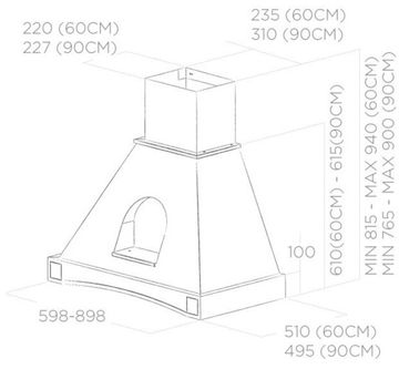 Вытяжка ELICA MENSOLA WH/A/90 T.GREZZO