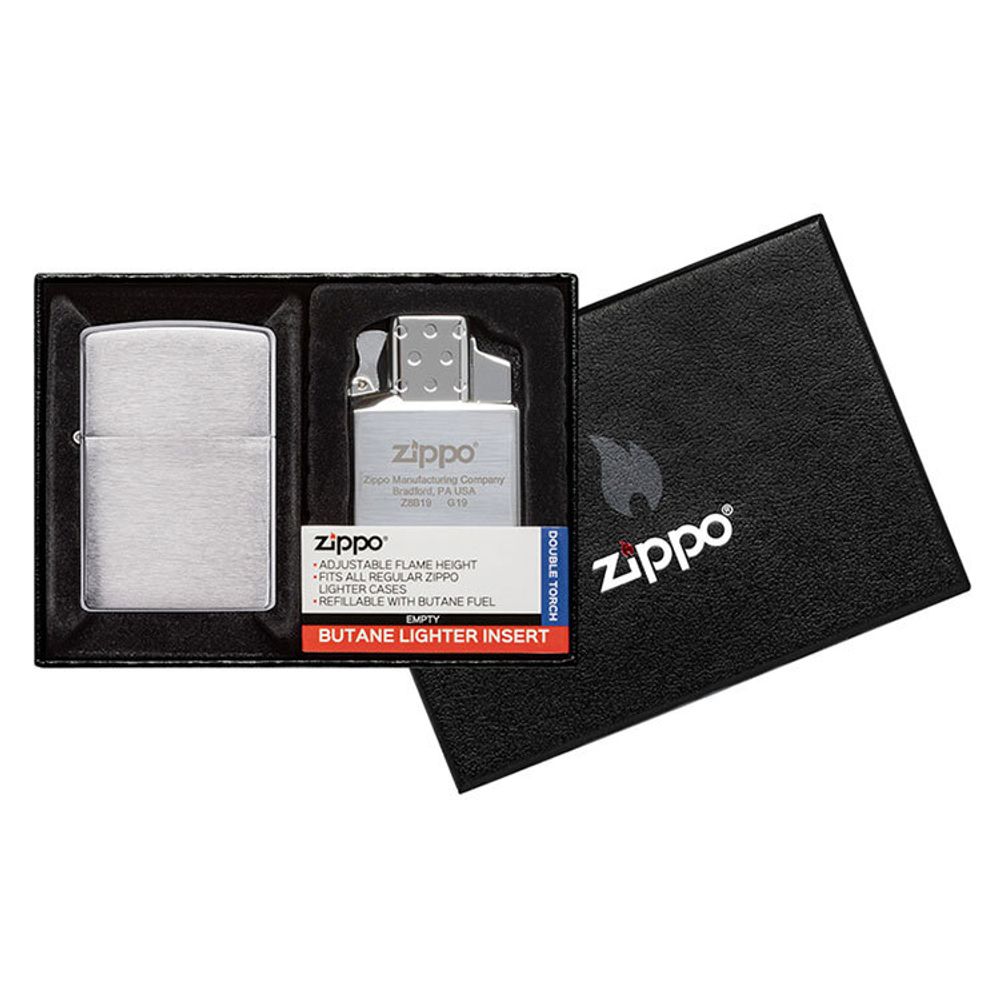 Набор ZIPPO зажигалка 200 и газовый блок с двойным пламенем (200-082950)