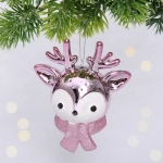Елочная игрушка «Новогодний олененок» 7*11*10,5 см, розовый