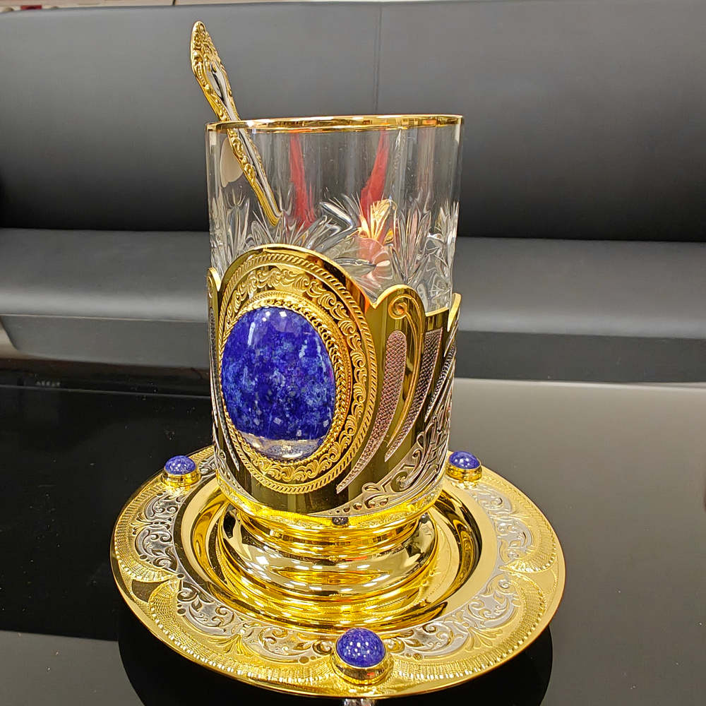 Чайный набор с подстаканником "Лазурит" №4