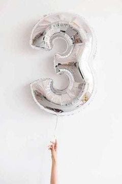 Фольгированная цифра в ассортименте