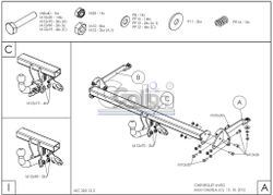 Фаркоп оцинкованный Galia C063C для Chevrolet Aveo седан 2012-(паспорт и сертификат в комплекте)(без электрики)