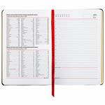 Ежедневник недатированный B6 (127х186 мм), BRAUBERG VISTA, под кожу, гибкий, срез фольга, 136 л., "Van Gogh", 112102