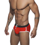 Красные мужские плавки-брифы с контрастной отделкой (Размер: M) (Цвет: красный)