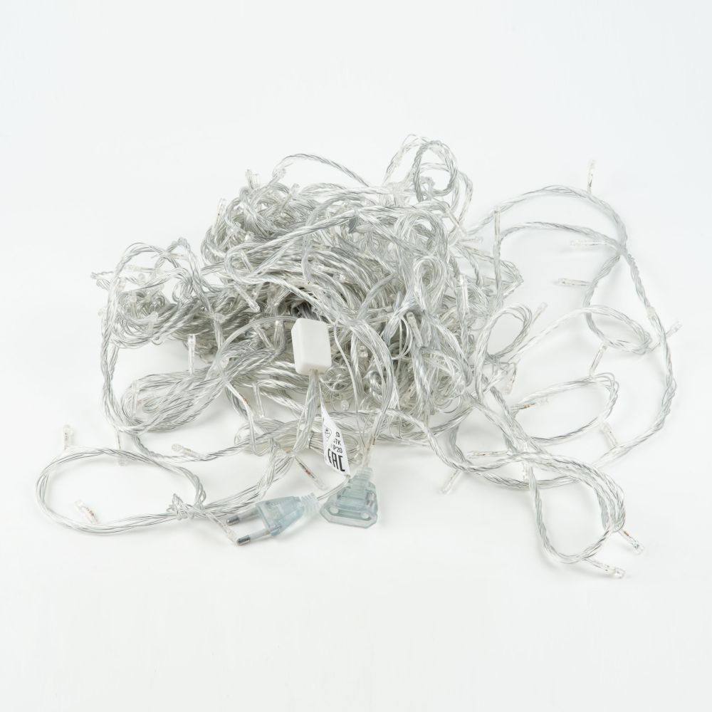 ULD-S2500-225-STK WARM WHITE IP20 Гирлянда светодиодная. 25м. Соединяемая. 225 светодиодов. Теплый белый свет. Провод прозрачный. ТМ Uniel