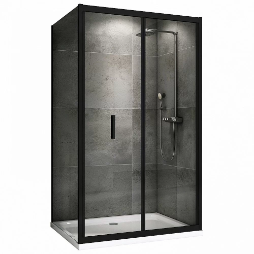 Душевой уголок ABBER Sonnenstrand AG07120B-S100B черный/прозрачный