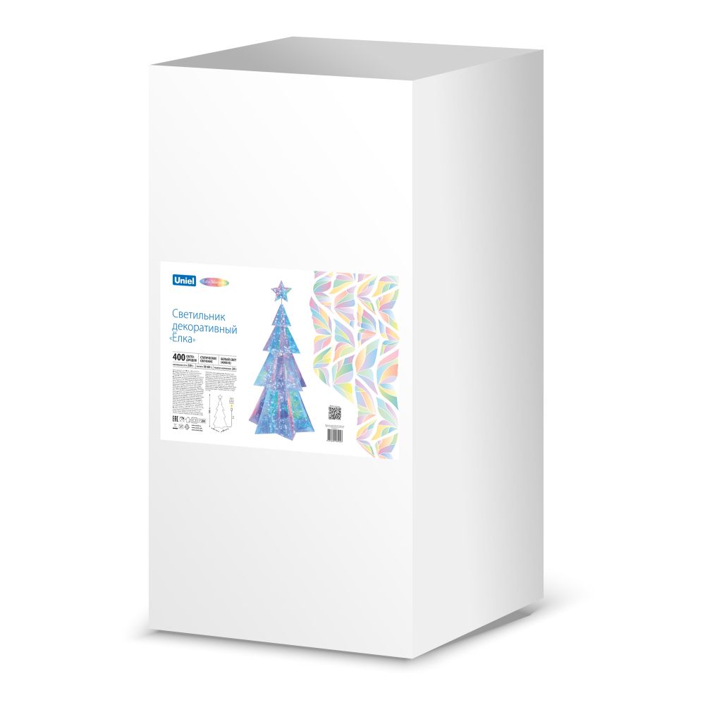 ULD-R502 220V XMAS TREE Светильник декоративный Ёлка. 400 светодиодов. Белый свет. Цвет корпуса радужный. TM Uniel