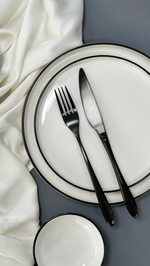 Modest Black Тарелка с бортом 25,5см ID Fine