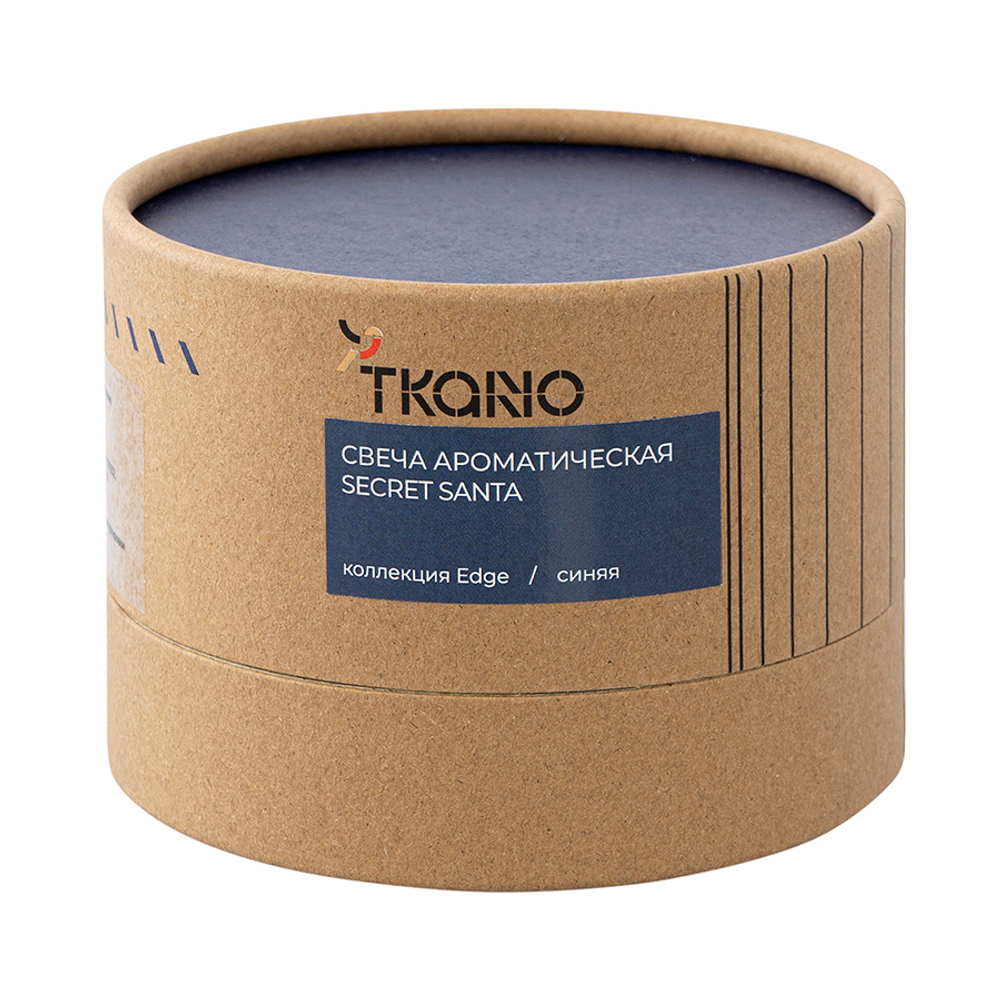Свеча ароматическая Tkano Edge Secret Santa синяя 30ч