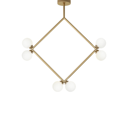 Ceiling design lamp  Rhombus by Atelier Areti (Gold)