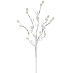 Ветка декоративная «Переливы» 30 см, Серебро