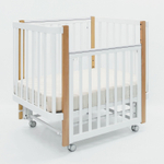 Детская кровать Antemi Terra Light New с маятником, Белый/Дерево