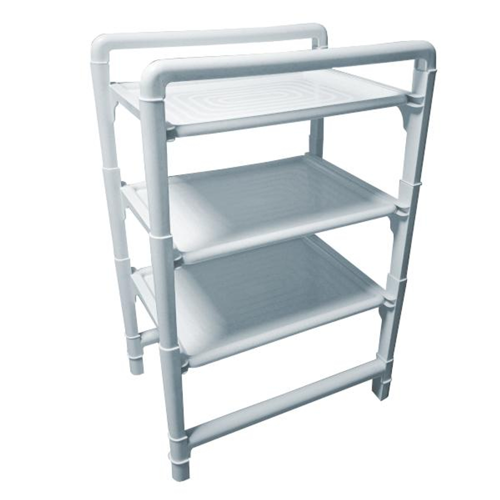 Этажерка 3 полки цвет белый мрамор Б01.050.01СБ\-00-09-9016-11