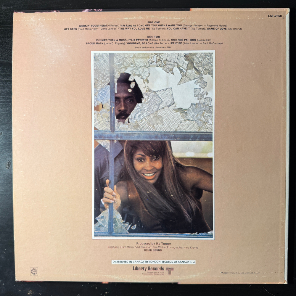 Ike & Tina Turner ‎– Workin' Together (Канада 1971г.) Т