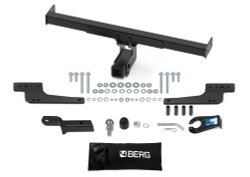 Фаркоп под квадрат c электрикой Smart для Nissan Terrano (Ниссан Террано) III поколение 2014-2017 2017-н.в., шар E, 1200/75 кг, F.4711.002