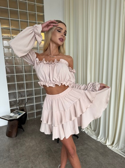 Юбка Сингапур бежевая уценка (L/XL)