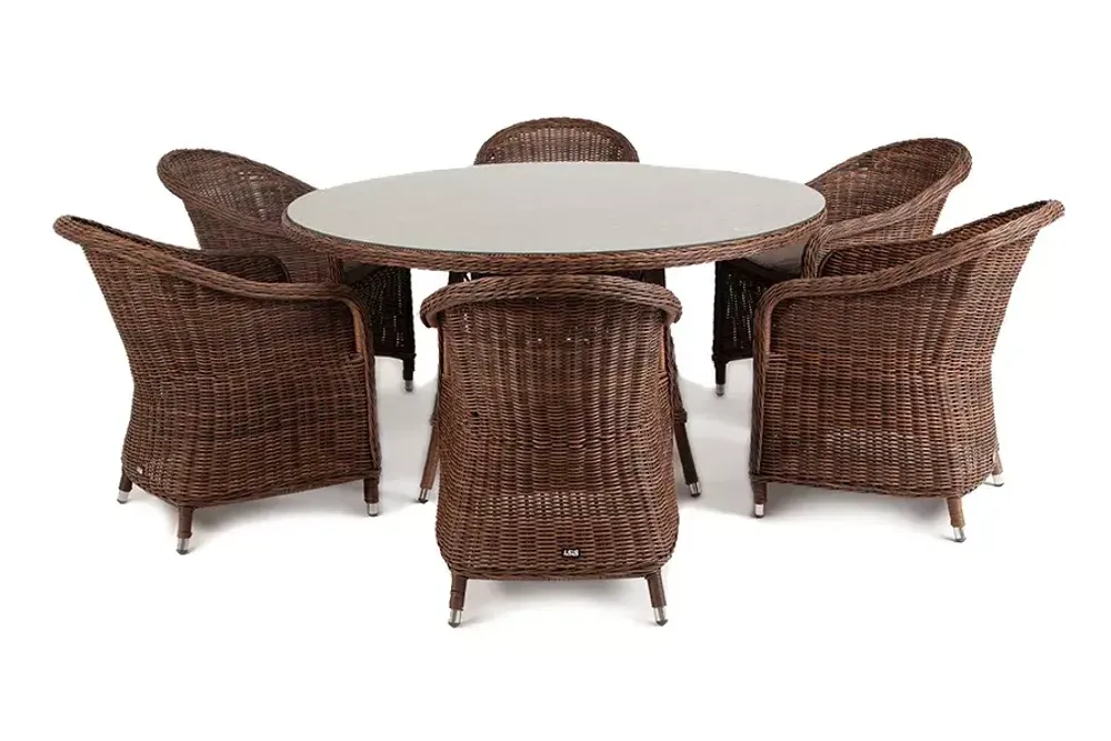 "Эспрессо–150 R" обеденная группа плетеная, цвет коричневый