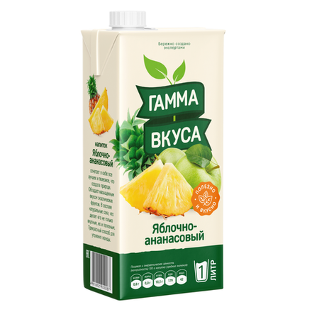Сок натуральный Гамма Вкуса Яблочно-ананасовый 1 л