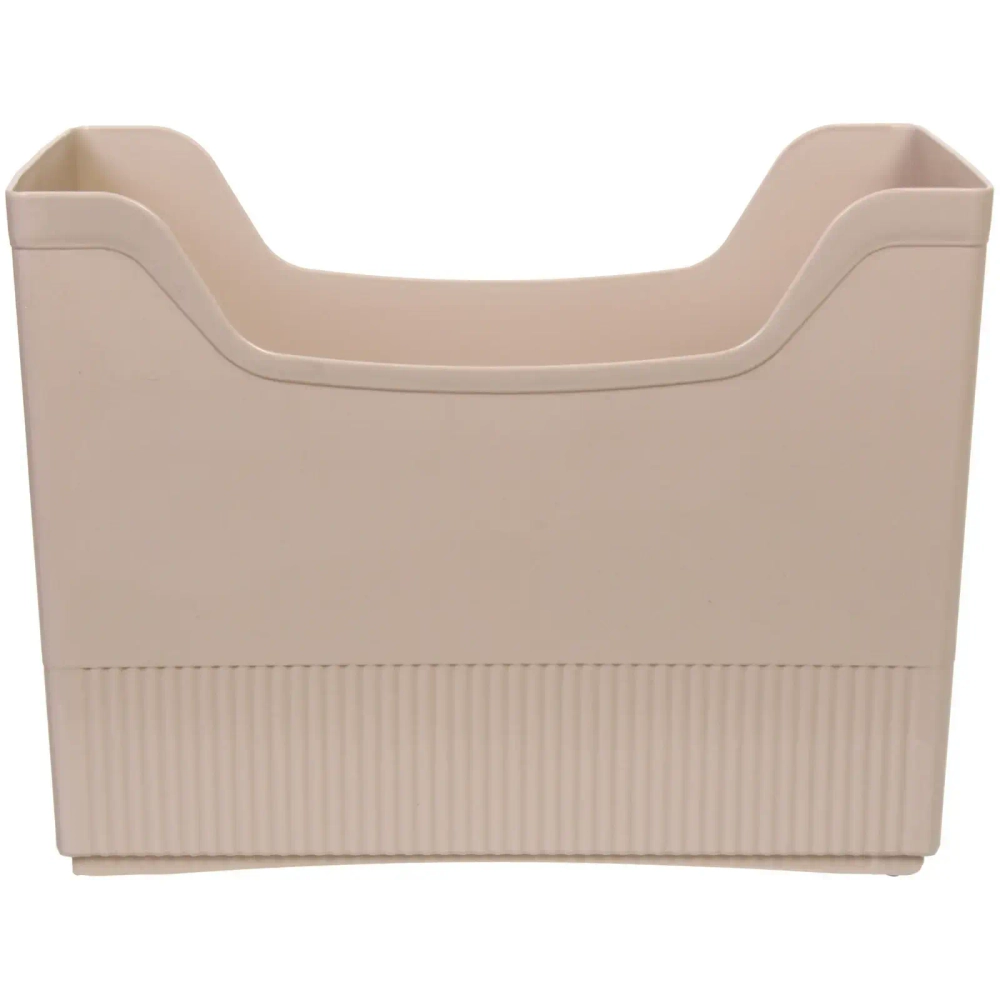 Органайзер - лоток для хранения на колесиках «ИДЕАДОМА», цвет бежевый, 33.6*17.2*25.2см