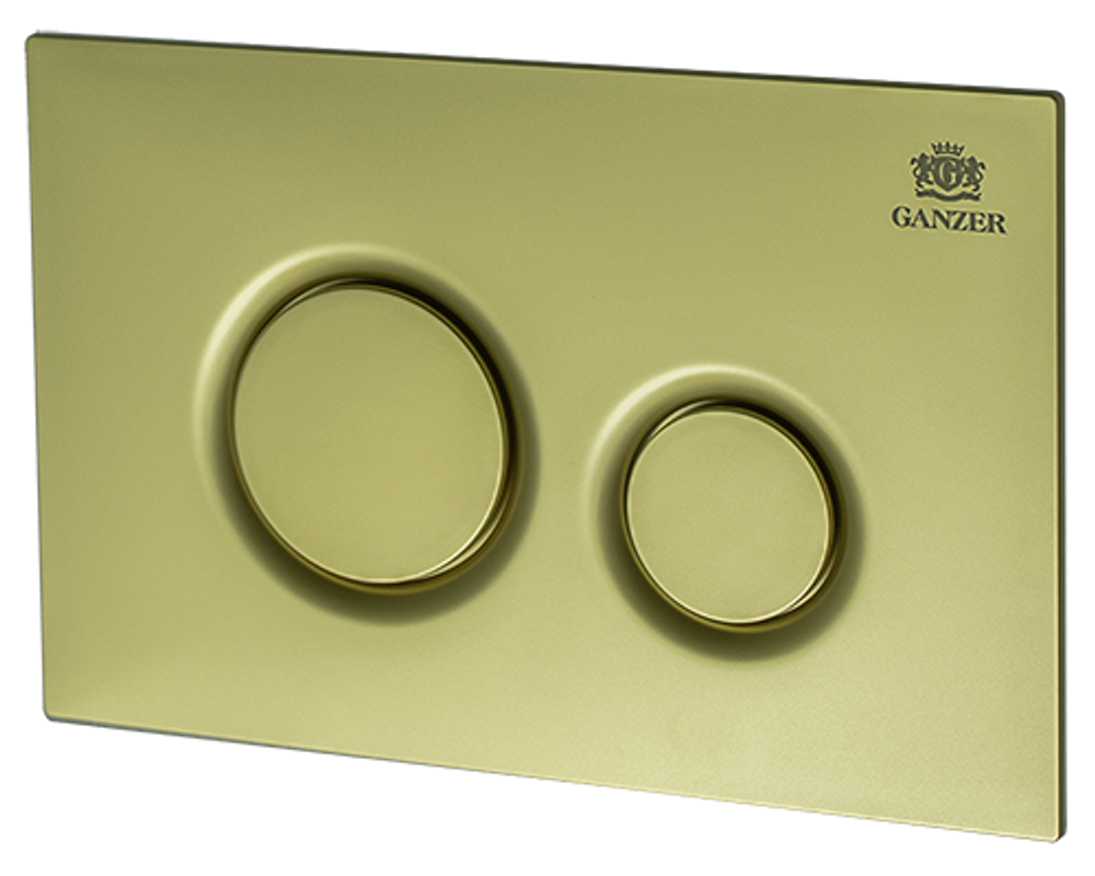 Кнопка для инсталляции  с КРУГ. клав. (Мат. Золото)  GANZER  (24/1шт)