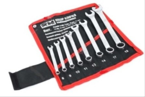 Набор ключей комб. 8 предм. /рожк.-накидн./ (холодный штамп) (RedMark)