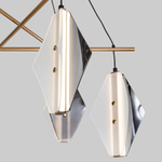 Подвесная светодиодная люстра Eurosvet Glare 301054 LED латунь