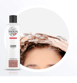 Nioxin System 3 Color Safe - очищающий шампунь для истонченных, окрашенных волос /   300  ml  / GTIN 8005610494524