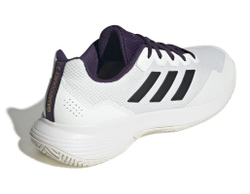 Мужские кроссовки теннисные Adidas GameCourt 2 M - core white/core black/aurora plum