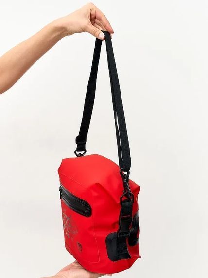 Гермосумка через плечо Sargan Скелетон-САП/Пляжка с доп.карманом 15 л красный