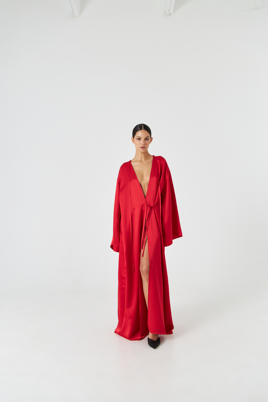 Платье свободное с поясом