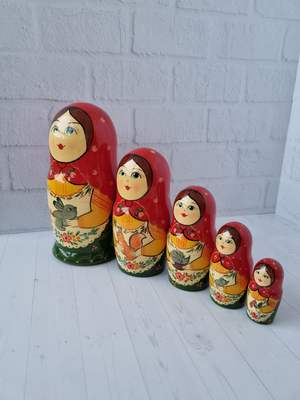 Матрешка с зайчиком 5 мест