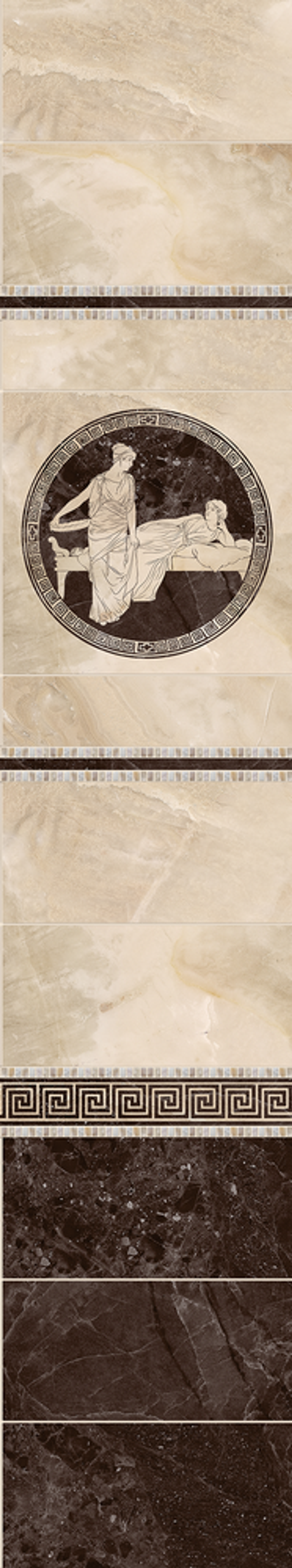 Панель ПВХ фотопечать Греция узор 2700х250мм