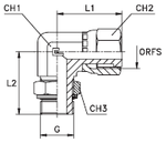 ФИТТИНГ ORFS ELBOW 20-3/4