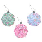 Украшение ёлочное (1 шт.) "Зимняя нежность", 8 см, ассорти 25 дизайнов, ЗОЛОТАЯ СКАЗКА, 592580