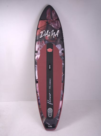 Сапборд надувной Dama Black Flowers двухслойный кант 320x81x15 см