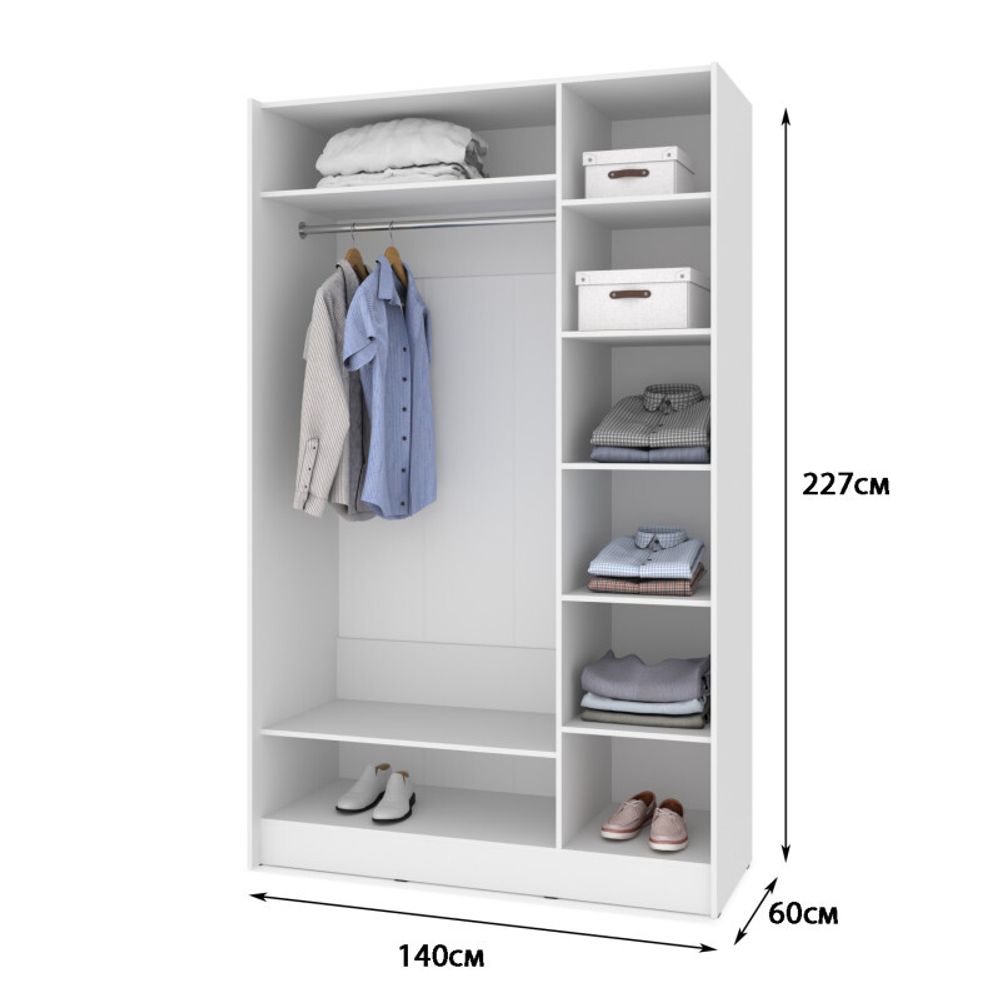 Шкаф-купе Браун Б645, 2270х1400х600 ЛДСП, MODERN, г. Ижевск