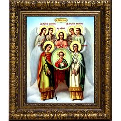 Собор Архангела Михаила и прочих Небесных сил бесплотных. Икона на холсте.