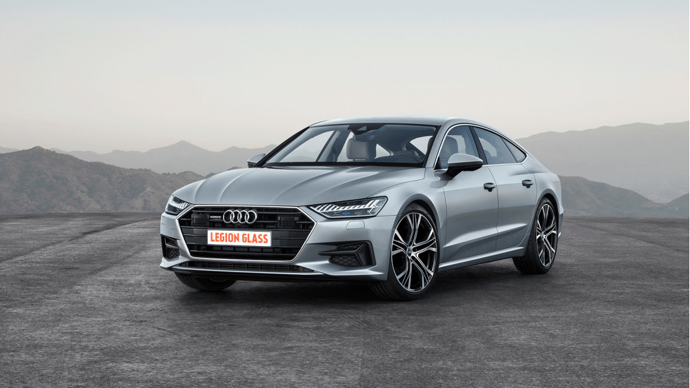 Защитное стекло 2018-2019 Audi A7, 2шт + монитор кондиционера для задних пассажиров