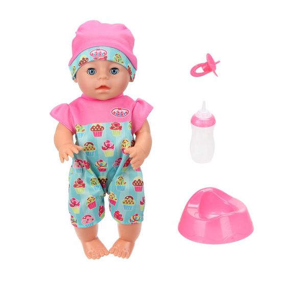 Пупс озвуч 30 см, пьет, писает, закр. глазки, 2 акс, 50 звуков КАРАПУЗ