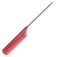 Красная расческа 250мм с мелкими зубцами и длинным металлическим хвостиком Y.S. Park YS-132 Red
