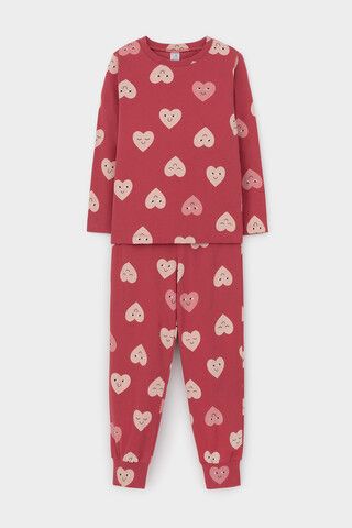 пижама  для девочки  К 1561/спелая вишня,доброе сердце