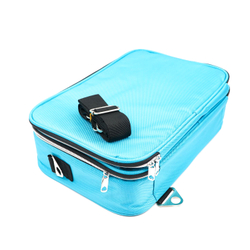 Кейс для мастера средний с зеркалом (35*24*12,5) голубой