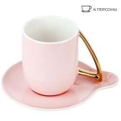 Набор 8 пр. " . Pink" (4 персоны) v=240мл (подарочная упаковка)