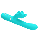Аквамариновый вибратор-кролик Ridgely - 22,6 см.