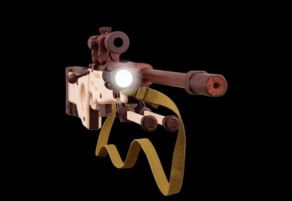 Снайперская винтовка AWP от TARG - деревянный конструктор, сборная модель, 3d пазл