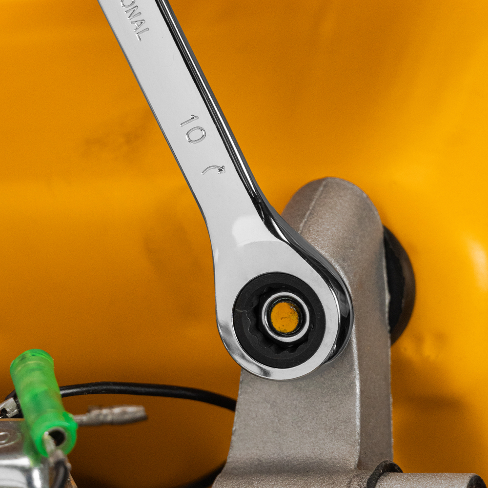 Ключ комбинированный трещоточный, 10 мм, CrV, зеркальный хром Matrix Professional