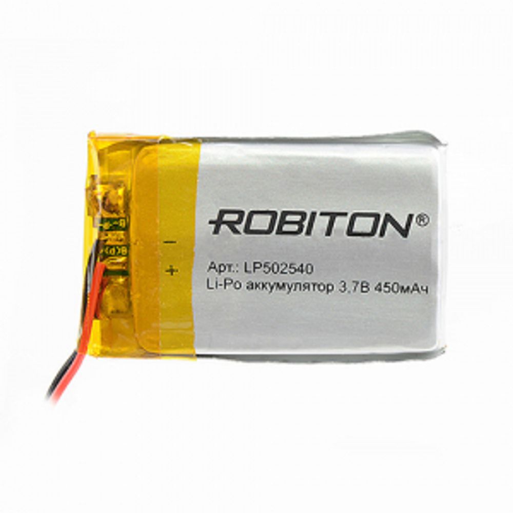 Аккумулятор Robiton Li-Po LP502540 45 мАч 3.7V с защитой