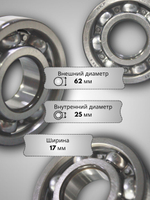 Подшипник SKF 6305 N | 62 x 25 x 17
